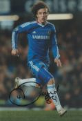 David Luiz signed 12x8 inch colour photo pictured in action for Chelsea. David Luiz Moreira