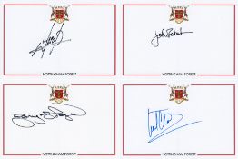 Autographed NOTTM FOREST Crested Photo-Cards : A nice lot of 4 signed custom-made Nottingham