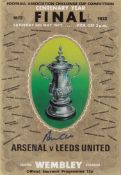 Autographed ALLAN CLARKE 1972 FA Cup Final Programme : An official matchday programme for the 1972