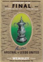 Autographed ALLAN CLARKE 1972 FA Cup Final Programme : An official matchday programme for the 1972