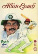 Cricket Allan Lamb signed Northants C.C.C 1988 benefit brochure includes signature on cover and