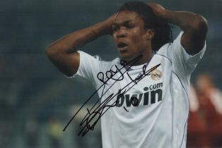Royston Drenthe signed 12x8 inch colour photo pictured in action for Real Madrid. Royston Ricky