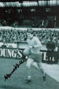 Howard Kendall signed 12x8 inch black and white photo pictured during his playing days with