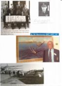 WW2 BOB fighter pilot Kenneth Makenzie 43 sqn signature piece with pictures fixed to A4 page. Good