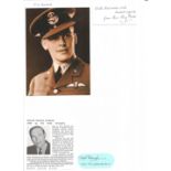 WW2 BOB fighter pilot Percival Beake 64 sqn, Phillip Wareing 616 sqn signature pieces with biography