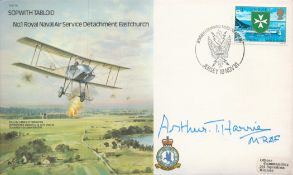 RAF WW2 Arthur T Harris signed Sopwith Tabloid No 1 Royal Naval Air services detachment Eastchurch