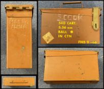 M.O.D. Ammunition Box, Approx Size 7 inches Tall, 12 inches Wide, 3 inches Thick, Bearing the name