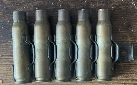 Military. Five 7.62mm NATO rounds. they were produced by ROF Radway Green in late 1971. Bullets have
