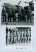Collection of 2 WW2 signed black and white photos with signatures of W. G. Bickley and C. Avey 617