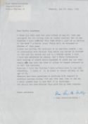 WW2. Oblt Hans Schmoller-Haldy Signed Typed Letter Dated 25th September 1989. Good condition. All