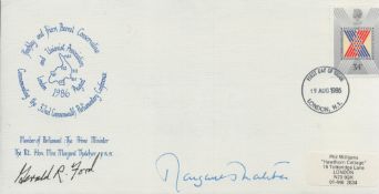 Margaret Thatcher and Gerald R Ford signed Finchley and Friern Barnet Conservative Association FDC