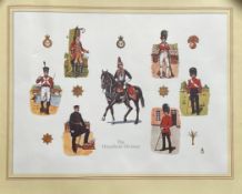 Military. The Household Division colour poster measuring 20 x 16. included is a Brick hanging