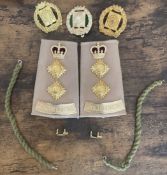 Military. Frontiersmen epaulettes and badges with rope. Original and worn. Good condition. All