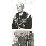 WW2 BOB fighter pilots Frederck Rosier, Gordon Sinclair 312 sqn signed small photos. Good condition.