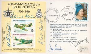 RAF WW2 Multi signed 40th Anniversary of the Battle of Britain 1940-1980 flown FDC. Captain Sir