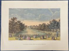 Print. St James Park and Buckingham House Print by the Artist Canalett Delin. Measures 16 x 12