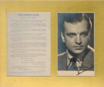 Mounted Signature of John Loder with black and white vintage photo with Letter from the John Loder`s