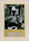 Luise Rainer 17x11 overall mounted signature piece includes signed album page and vintage black