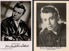 TV Film Michel Auclair signed photo collection. 2 in total. Good condition. All autographs come with