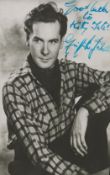 Griffith Jones signed black & white photo. Dedicated. Approx. size 5.5x3.75 Inch. Was British actor.