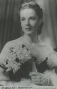 Margaret Johnston signed vintage black & white photo was an Australian actress. Approx. size 5.5x3.5