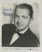 Percy Faith signed 10c8 inch black and white promo photo. Good condition. All autographs come with a