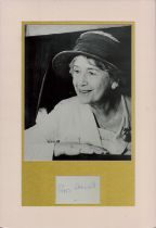 Peggy Ashcroft 17x11 overall mounted signature piece includes signed album page and vintage black