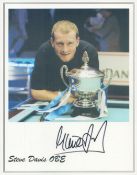 Steve Davis Signed Colour Photo approx. size 7.5 x 6 inches, Good condition. All autographs come