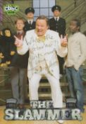 Ted Robbins signed The Slammer Cbbc BBC promo. colour photo. Approx. 6 x 4 Inch. Good condition. All