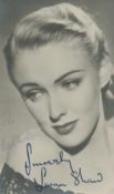 Susan Shaw signed vintage black & white photo. Dedicated. Was an English actress. 5.5x3.5 Inch. Good