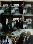 11 x colour candid 5"x4" photographs showing various actors arriving at Waterloo station in
