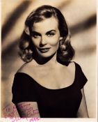 British Actress Shirley Eaton signed 10 x 8 inch black and white photo. Signed in pink ink in