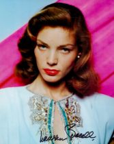 Lauren Bacall signed 10x8 inch colour photo. Good condition. All autographs come with a