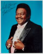 Fat Domino signed 10x8 inch colour photo. Good condition. All autographs come with a Certificate