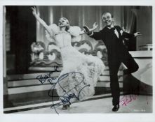 Fred Astaire and Ginger Rogers signed 10x8 inch black and white photo. Good condition. All