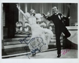 Fred Astaire and Ginger Rogers signed 10x8 inch black and white photo. Good condition. All