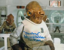 Tim Rose signed 10x8 inch Admiral Ackbar Star Wars colour photo. Good condition. All autographs come