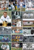 Autographed Leeds United 12 X 8 Photos 1960s - 1990s : A Superb Lot Of 19 Photos Depicting Former