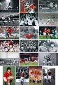 Autographed Man United 12 X 8 Photos 1960s - 1990s : A Superb Lot Of 20 Photos Depicting Former
