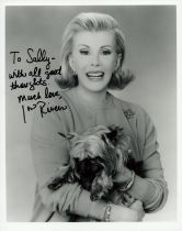 Joan Rivers signed 10x8 inch vintage photo dedicated. Good condition. All autographs come with a