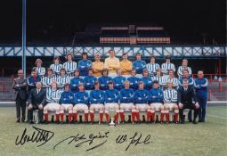 Autographed Rangers 1972 - 12 X 8 Photo : Col, Depicting A Wonderful Image Showing The 1972 European