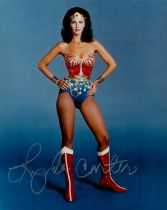 Lynda Carter signed Wonder Woman 10x8 inch colour photo. Good condition. All autographs come with