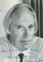George Martin signed 6x4 inch black and white photo dedicated . Good condition. All autographs