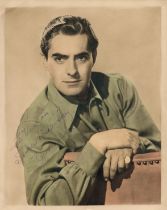 Tyrone Power signed 10x8 inch vintage colour photo. Good condition. All autographs come with a