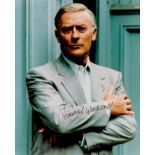 Edward Woodward signed 10x8 inch colour photo. Good condition. All autographs come with a