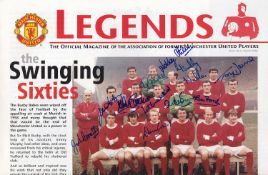 Autographed Man United Legends Magazine 2002 : A Superb Newspaper Type Magazine, Issued By The