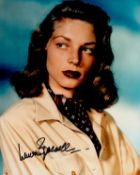 Lauren Bacall signed 10x8 inch colour photo. Good condition. All autographs come with a