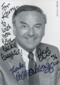 Bob Monkhouse signed 6x4 inch black and white photo dedicated. Good condition. All autographs come