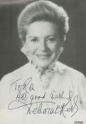 Deborah Kerr signed 6x4 Inch black and white photo Dedicated. Good condition. All autographs come