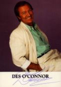 Des O'Connor signed colour promo photo, measures 6x4 inch approx. Good condition. All autographs